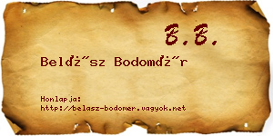 Belász Bodomér névjegykártya